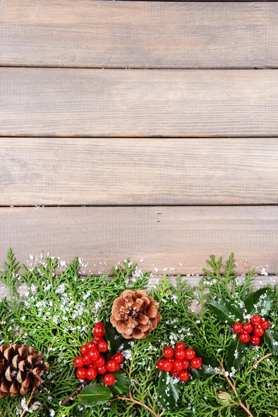 Frontera de Navidad de abeto y muérdago —  Fotos de Stock