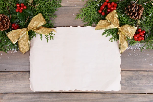 Christmas decoration with paper sheet — Stock Photo, Image