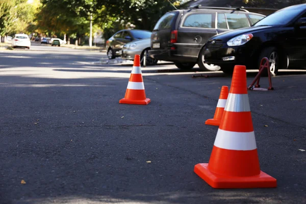 Traffic road cones — Stock Photo, Image