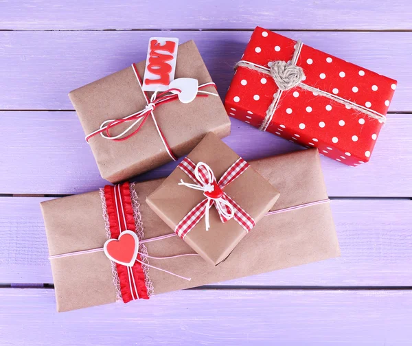 Cuatro cajas de regalo — Foto de Stock