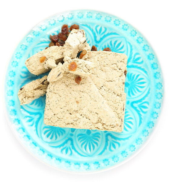 Sunflower halva with raisins