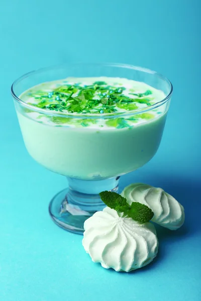 Mint melk dessert — Stockfoto