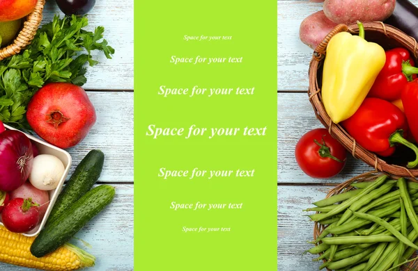 taze organik sebze ile yaz çerçeve