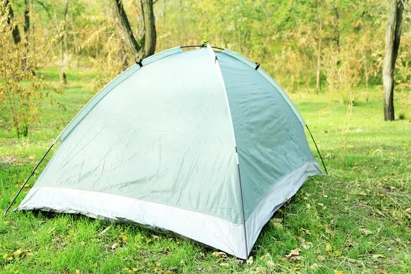 Turystyczne namiot na trawie — Zdjęcie stockowe