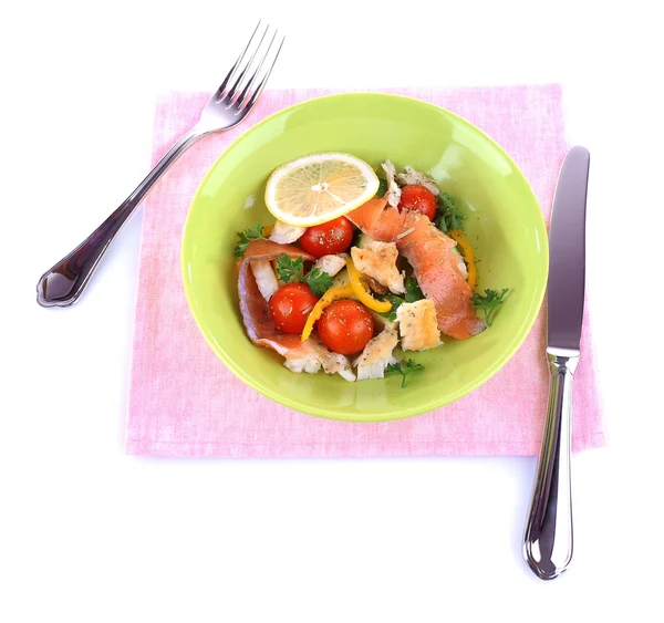 Ryba sałatka z warzywami — Zdjęcie stockowe