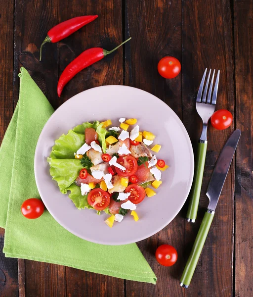 Fish salad with vegetables — Stock Photo, Image