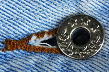 Denim giysiler düğmesini