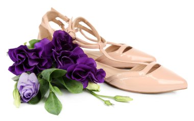 Çiçekli güzel kadın ayakkabı