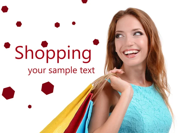 Alışveriş çantalı kadın.