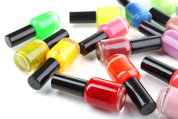 Färgglada nagellack — Stockfoto