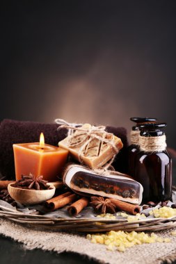 Kahve çekirdekleri ile sabun