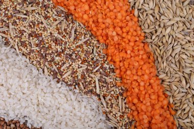 Kabuğu çıkarılmış tane karışımı arka plan