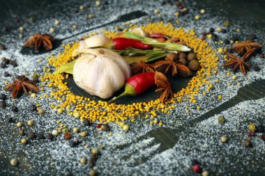 Baharat masada çatal bıçak takımı siluet