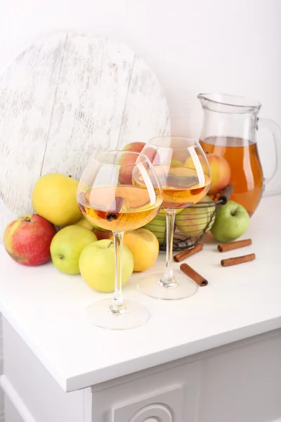 Stilleven met appel cider — Stockfoto