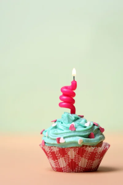 Delicious birthday cupcake — Stock Photo, Image