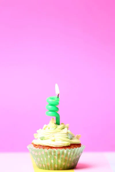 Delicious birthday cupcake — Stock Photo, Image