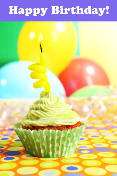 Finom születésnapi cupcake — Stock Fotó
