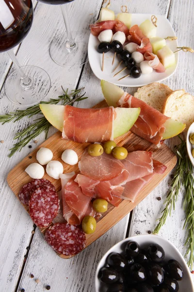 Delicioso melón con jamón — Foto de Stock