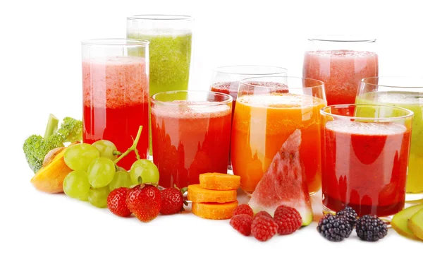 Glasses of tasty fresh juice — Stock Photo, Image