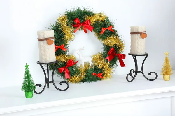 Hermosas decoraciones de Navidad de cerca —  Fotos de Stock