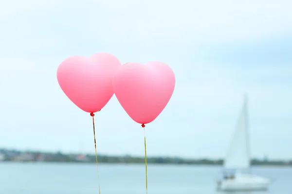 Miłość serca balony — Zdjęcie stockowe