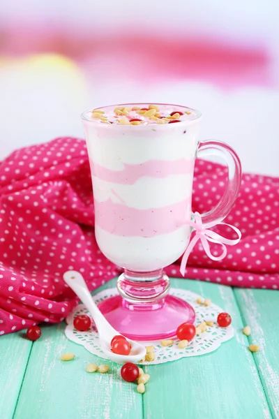 Preiselbeermilch Dessert — Stockfoto