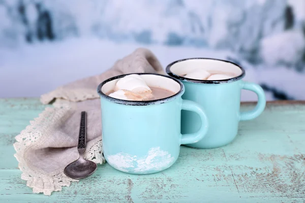 Tasse leckeren heißen Kakao — Stockfoto