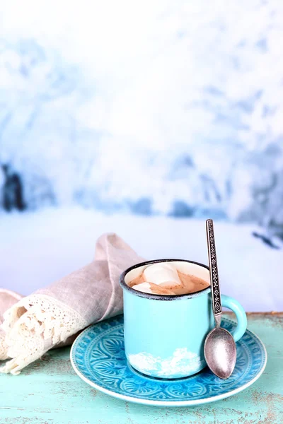 Tasse leckeren heißen Kakao — Stockfoto