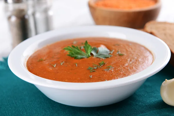 Delicious lentil krim-sup — Stok Foto