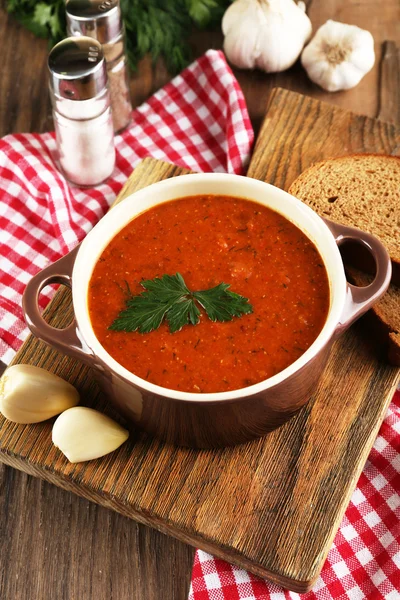 Delicious lentil cream-soup — Stock Photo, Image