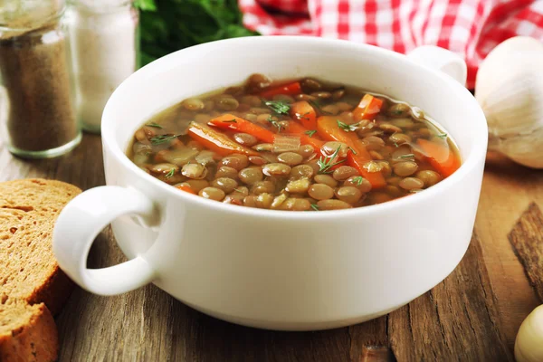 Deliziosa zuppa di lenticchie — Foto Stock