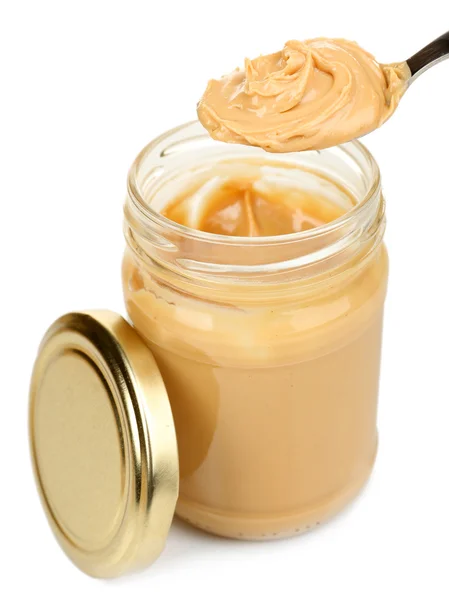 Cremige Erdnussbutter — Stockfoto