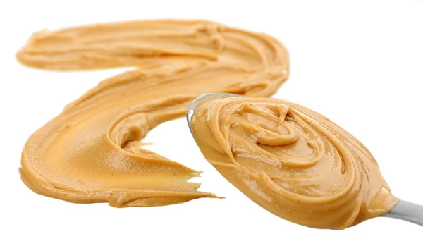 Cremige Erdnussbutter — Stockfoto