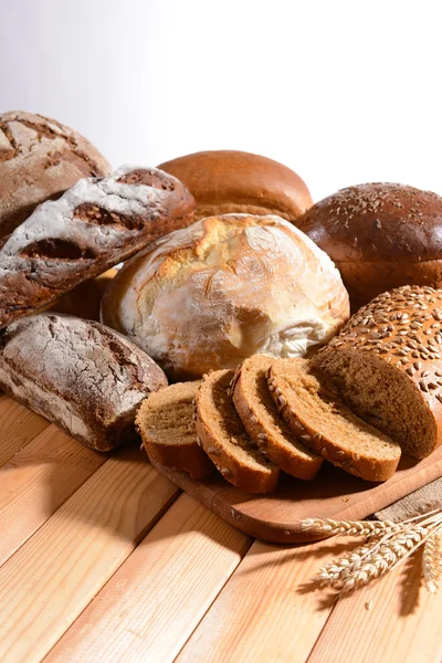 Fresh bread on table — Stock Photo, Image