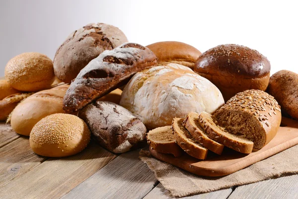 Fresh bread on table — Stock Photo, Image