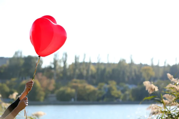 Palloncini a forma di cuore — Foto Stock