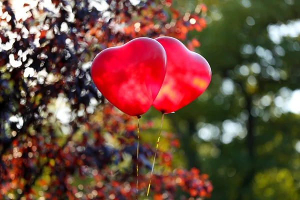 Ballons en forme de coeur — Photo