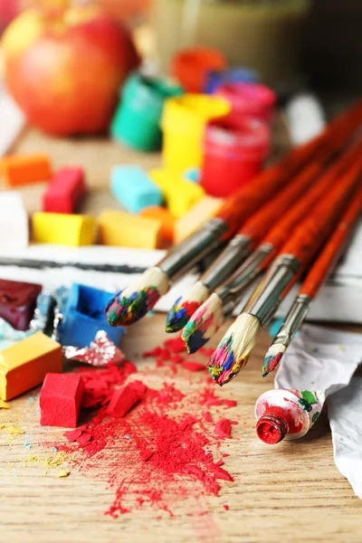 Colorful professional art materials — Stock Photo, Image