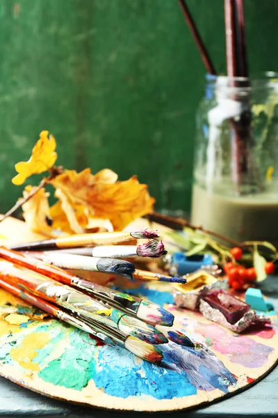 Colorful professional art materials — Stock Photo, Image