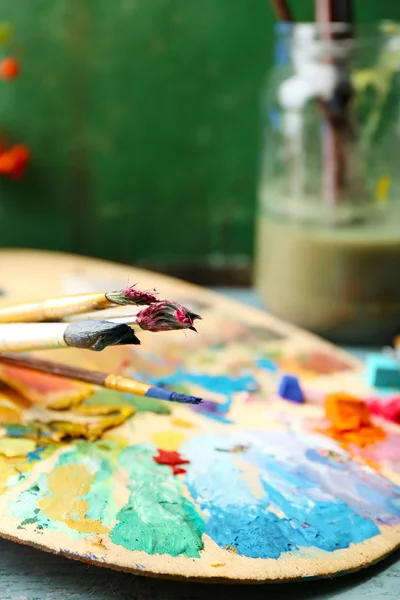 Colorful professional art materials — Stock Photo, Image