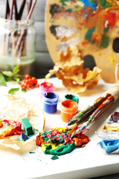 Colorful professional art materials — Stock Photo, Image