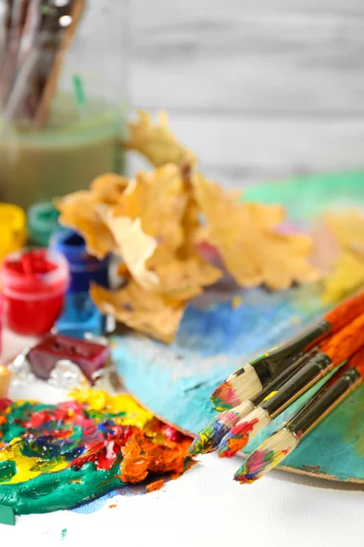 Colorful professional art materials — Stock Photo, Image