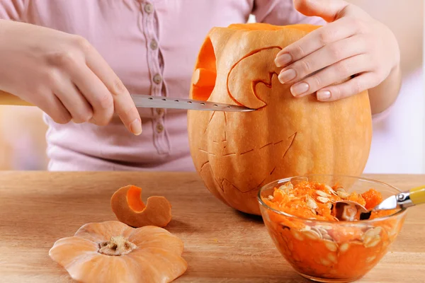 Hueco de la calabaza de Halloween —  Fotos de Stock