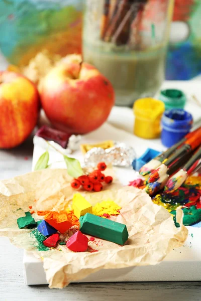 Colorful professional art materials — Stock Photo, Image