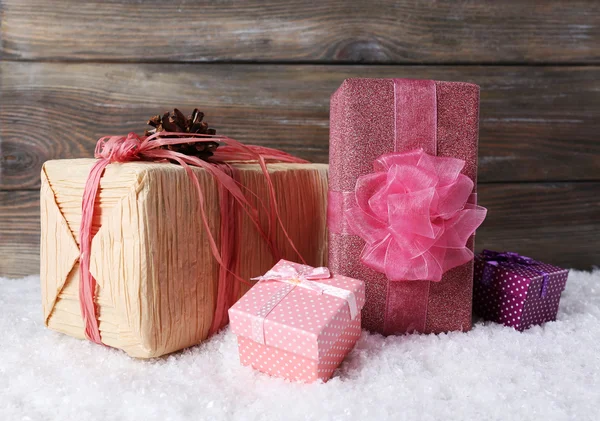 Holiday gift boxes — Stock Photo, Image