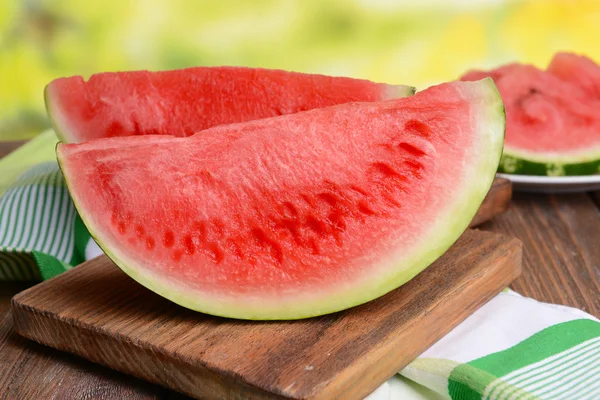 Juicy watermelon on table — Stock Photo, Image