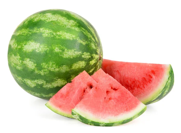 Šťavnatý meloun izolovaných na bílém — Stock fotografie