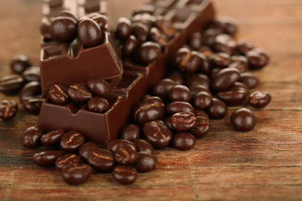 Çikolata kahve çekirdekleri — Stok fotoğraf