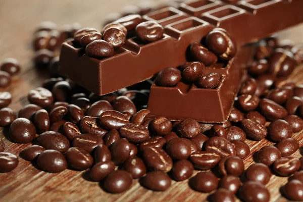 Çikolata kahve çekirdekleri — Stok fotoğraf