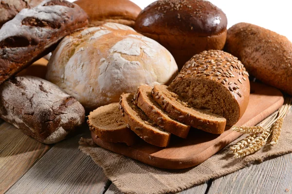 Fresh bread on table — Stock Photo, Image